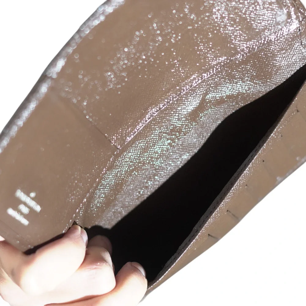 Louis Vuitton Taiga Brown Long Wallet Made in France